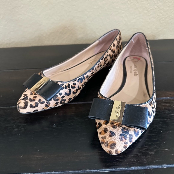 kate spade leopard print norah womens flats -‎ size 6 - Picture 1 of 11